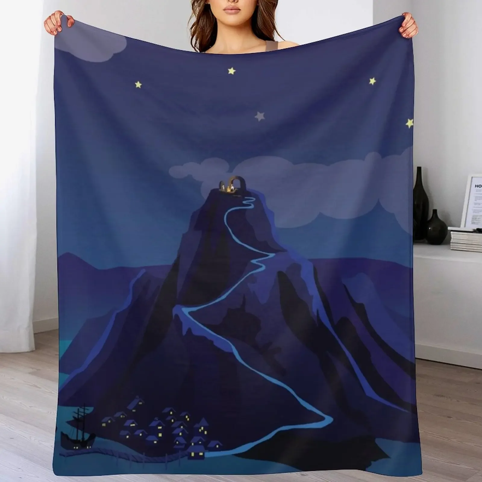Melee Island The Secret of Monkey island Throw Blanket Soft Plush Plaid Decorative Beds Single Travel Blankets