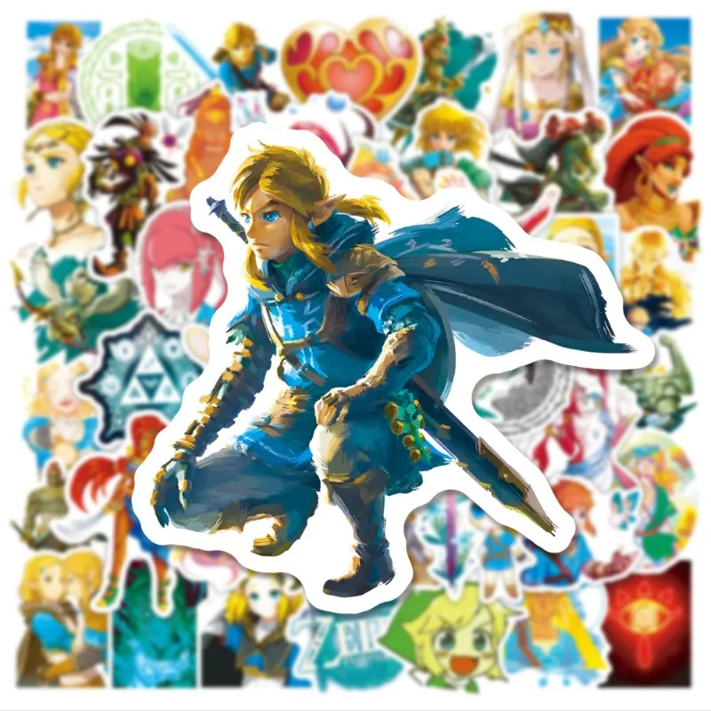 50pcs Game The Legend of Zelda Series Graffiti Stickers Suitable for Helmet Desktop Wall Decoration DIY Sticker Pack Wholesale