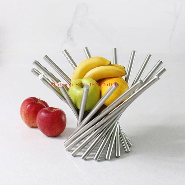 Living Room Stainless Steel High-end Fruit Basket, Stylish Design Tray