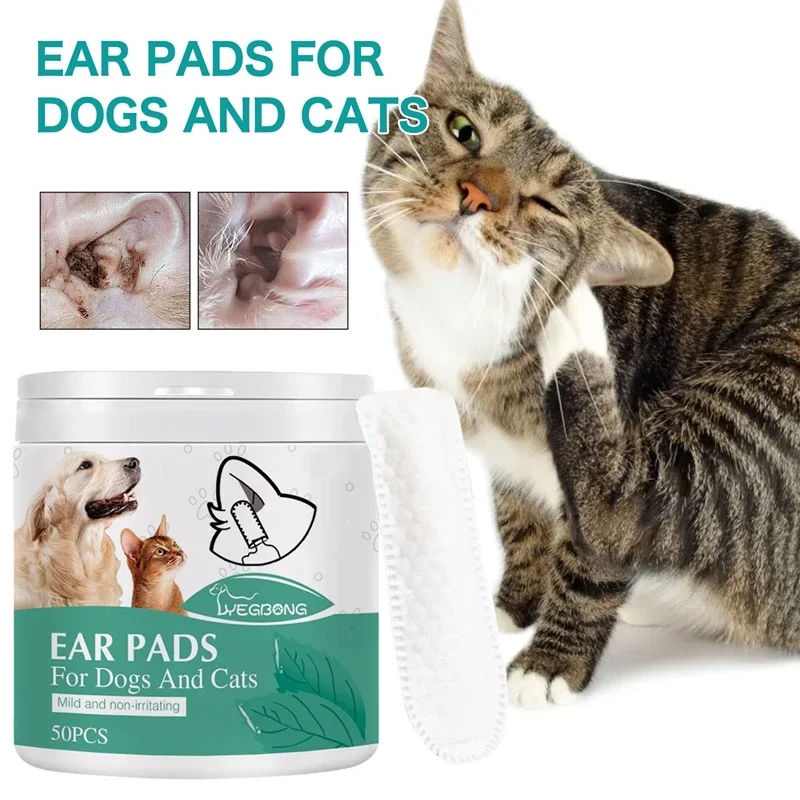 Pet Ear Cleaning Wipes Cat Dog Eye Tear Ear Stain Remover Cleaning Wipes Grooming Wipes Towel Cat Dog Cleaning Wet Wipe