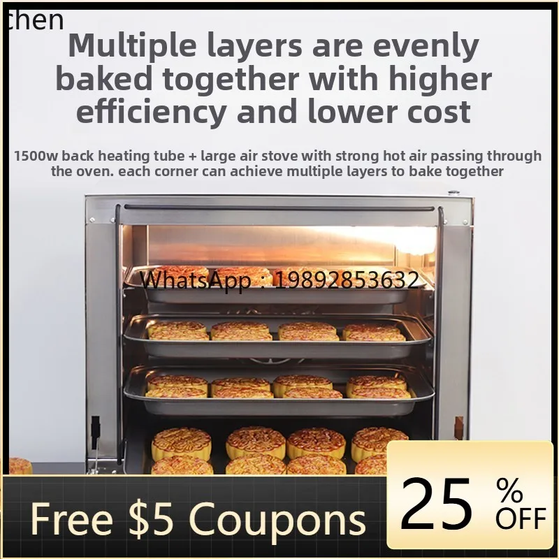 air stove oven commercial large private room baking 60 liters large capacity moon cake hot air steam electric oven household