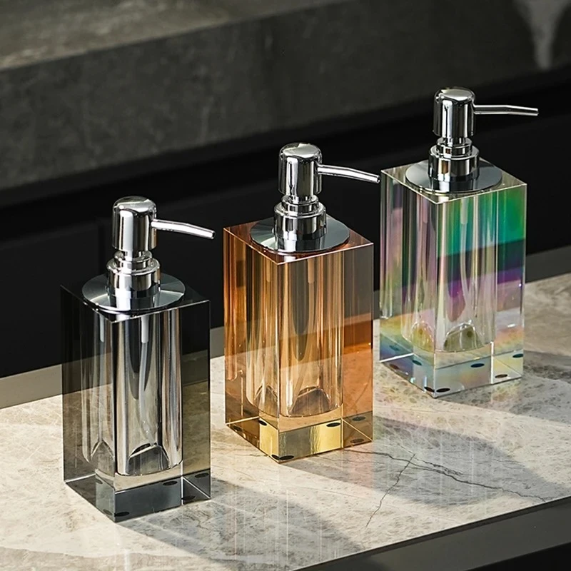 

Роскошная хрустальная стеклянная бутылка для лосьона, дозатор мыла для ванной комнаты, бутылка мыла для рук, шампунь, гель для ванны, бутылка, бытовые принадлежности для ванной комнаты