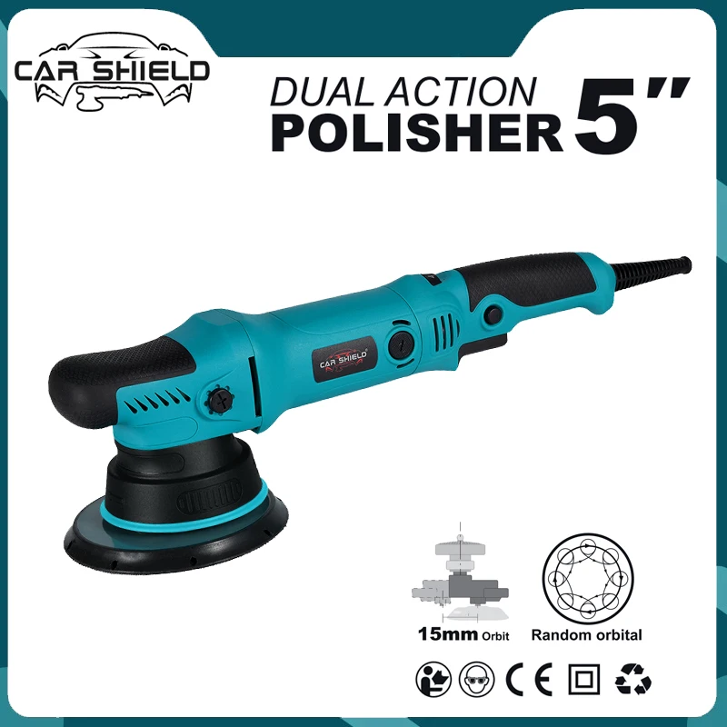 Car Shield 15mm Random Orbital 1000W Electric Car Polisher 5 Inch Dual Action Car Polishing Machine