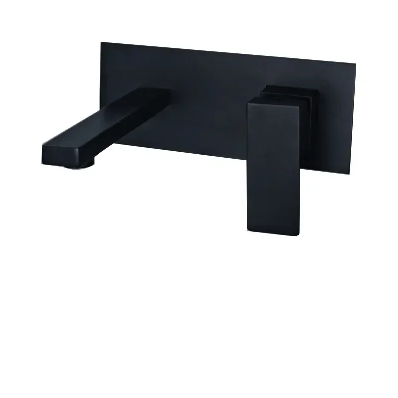 Concealed black embedded wall counter basin faucet washbasin washbasin wall outlet hot and cold faucet AM1022
