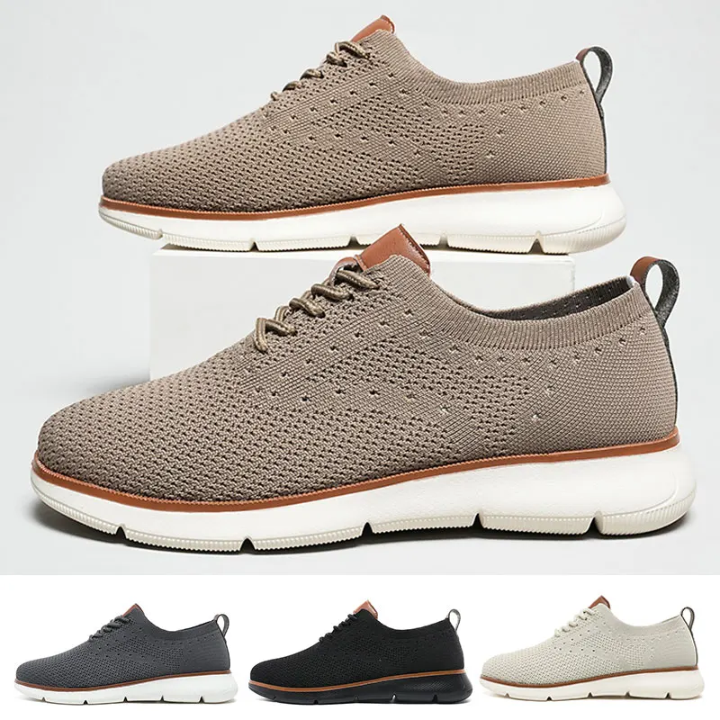 

Business Casual Shoes Breathable Men Loafers Outdoor Dress Sneakers High Elasticity Walking Shoes Mesh Women Men Sneaker EU39-48