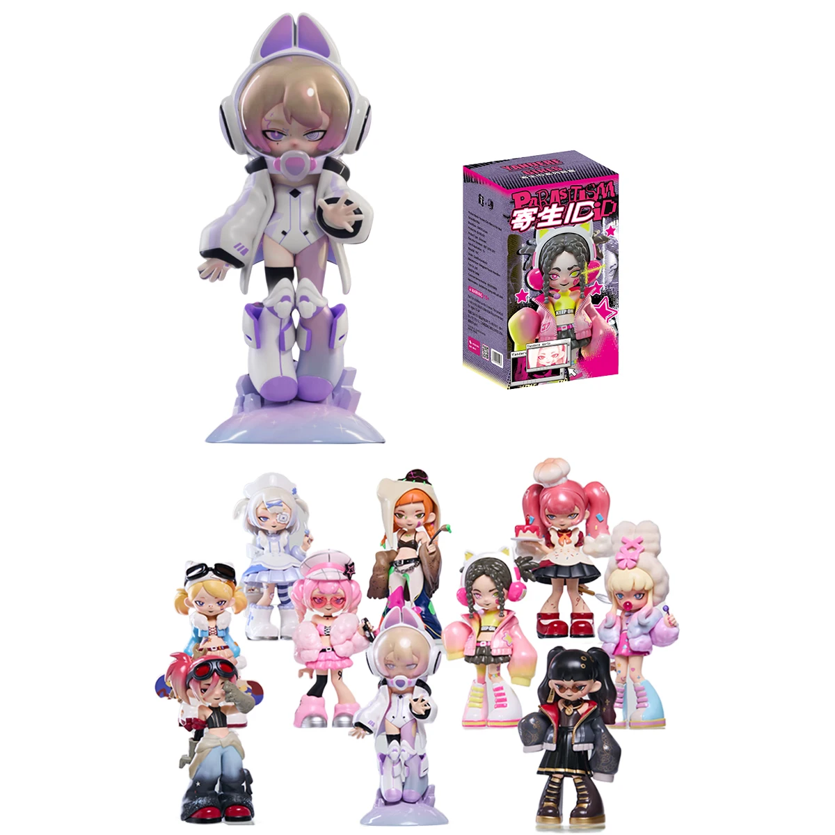 HIPLAY MR.BONE Yan Culture Yandere Girl Parasite ID Multi-Character Series Set Box Blind Box Figure
