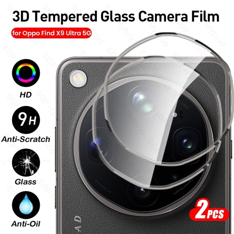 2Pcs 3D Curved Camera Protective Glass for Oppo Find X9 Ultra X9Ultra 5G Clear Moblie Phone Lens Films Opo Orro Appo FindX9Ultra
