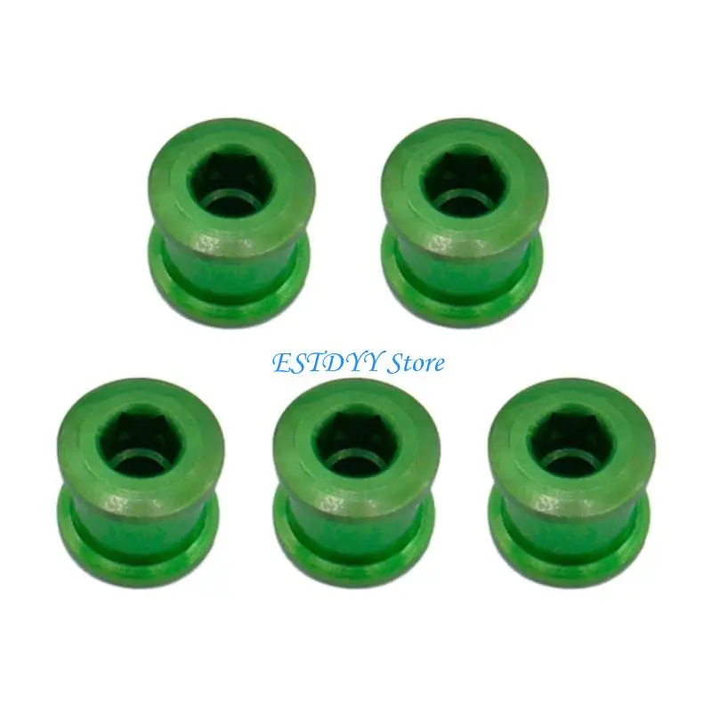 

G6DE 5pcs Single Chainwheel Bolts Nut Single Speed Chainwheel Screws Chainring Bolts Lightweight Bicycles Chainring Bolts