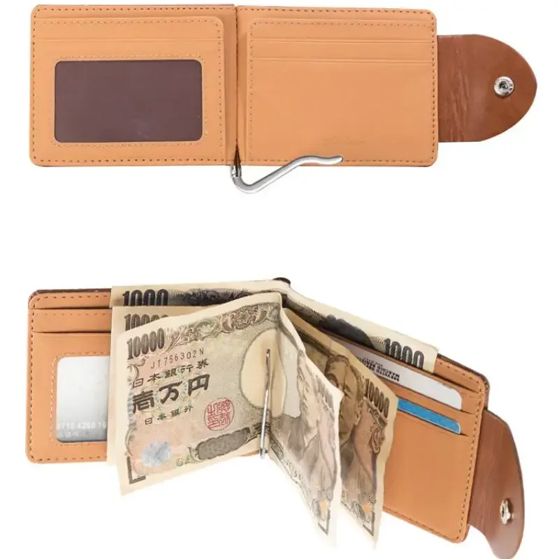 New Money Clips Men\'s Wallet Multifunctional Colorful Ultra-thin Men Purses