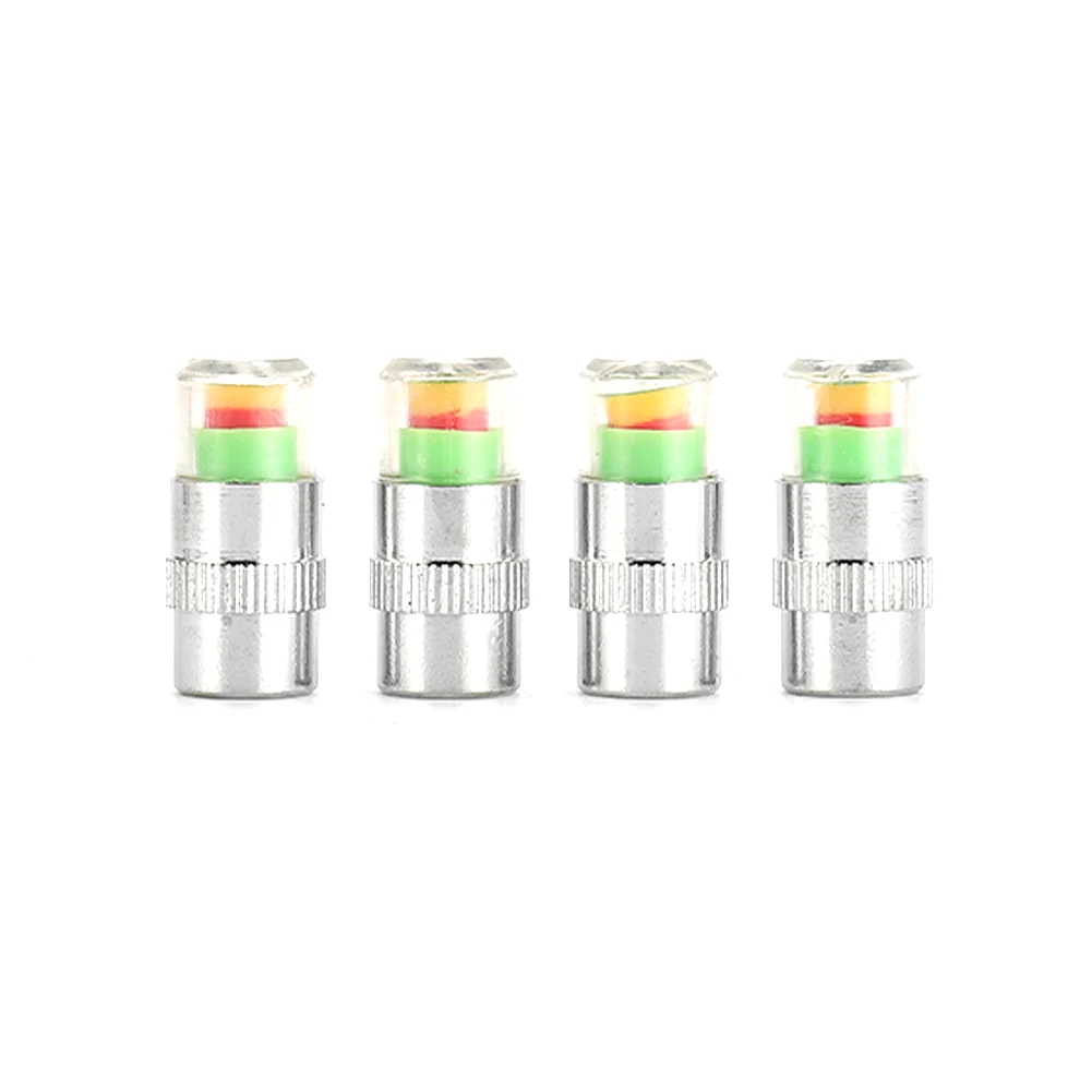 Brand New Indicator Valve Tire Pressure W/ Sensor Indicator 3 Color Monitor Monitor System Motorcycle Silver Tire Pressur