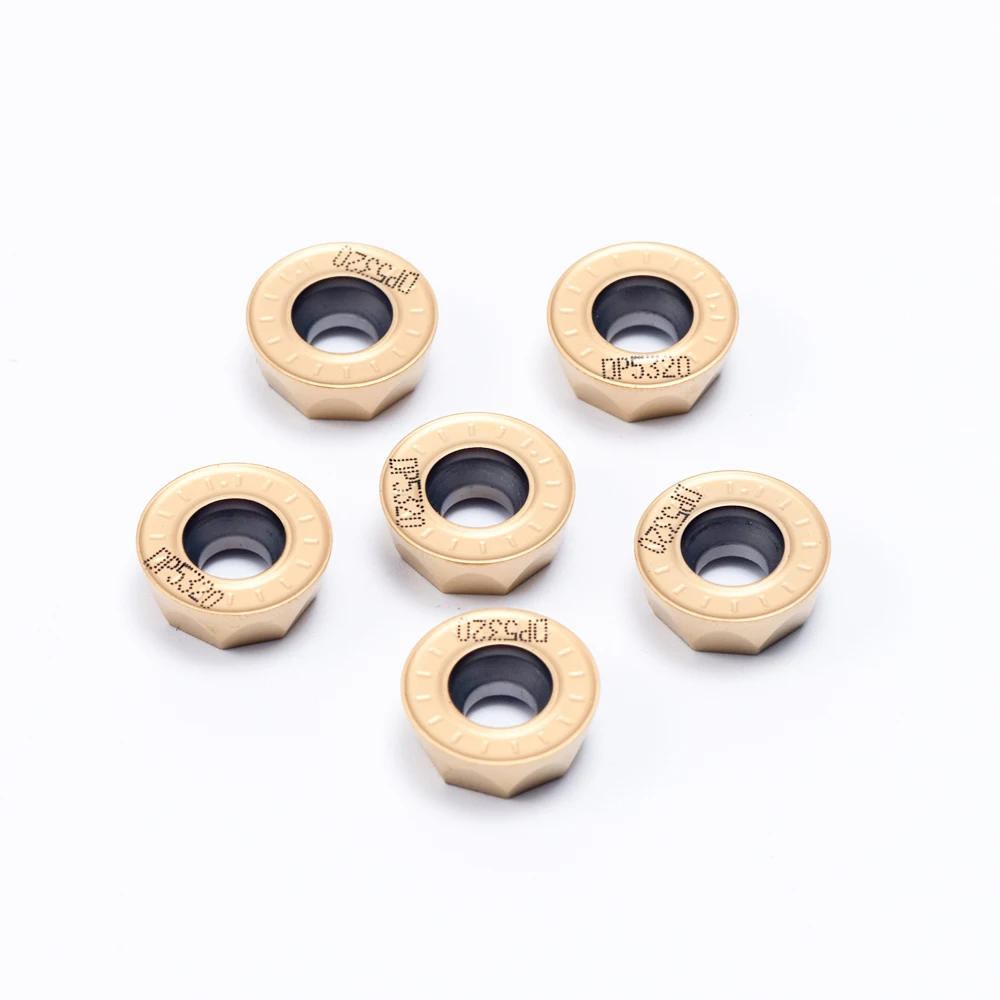 High quality RPMT Milling Cutter CNC Lathe Tools +10pcs RPMT1204-M-C DP5320 Carbide Alloy Insert For Steel Sturdy Wear-resistant