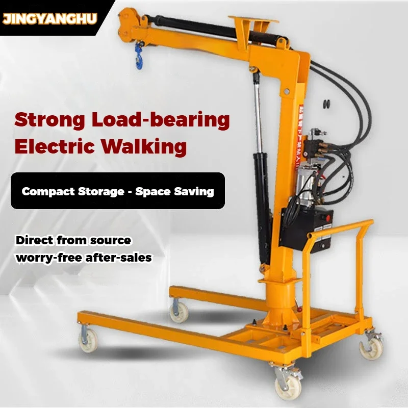 JYH Manual Winch Hydraulic Lifting Pickup Truck Mounted Construction Farm New   Pump Bearing Gear Electric Crane