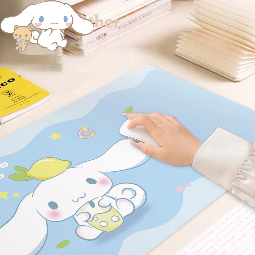 25*21/80*35cm Sanrio Cinnamoroll Mymelody Kuromi Cartoon PU Mousepad Computer Desk Mat Table Keyboard desk pad Mats placemat