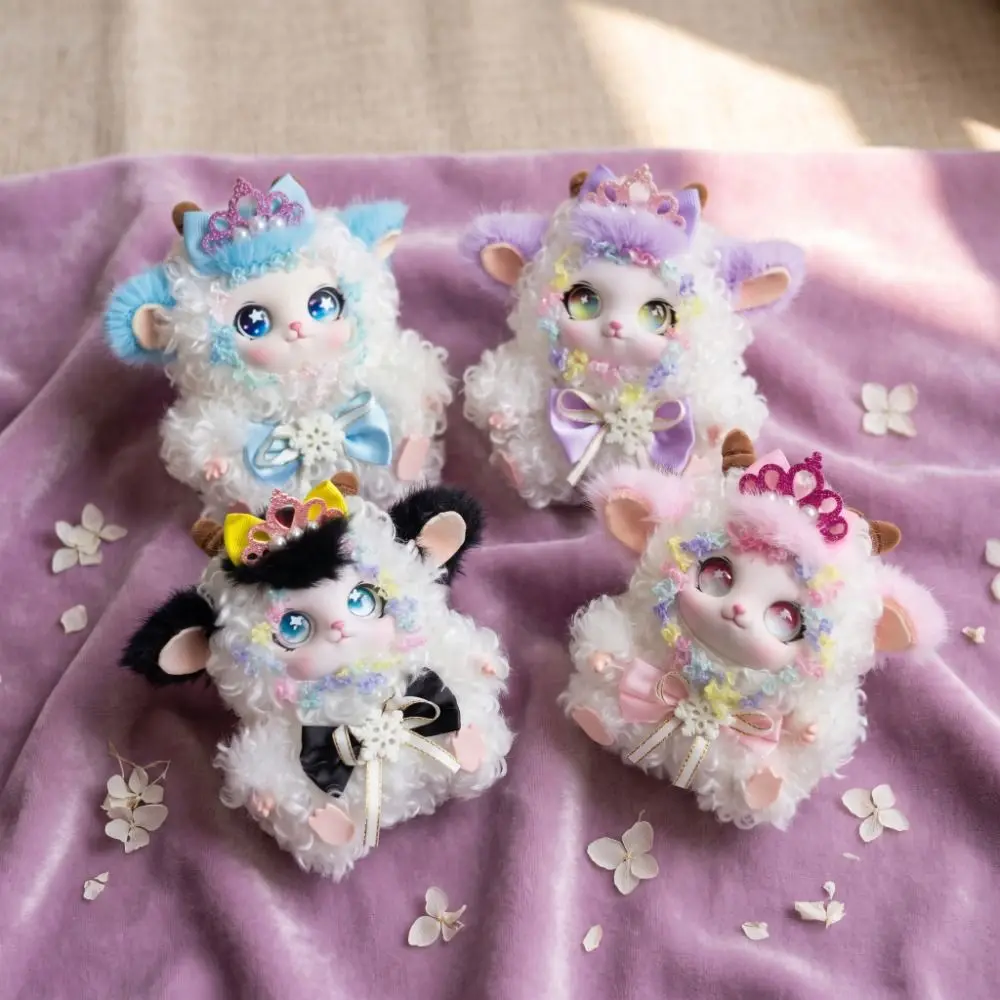 Cartoon Hanging Curly Lamb Keychain Kawaii Decoration Bag Charm Ornaments Delicate Plush Doll Pendant Bag Key Decor