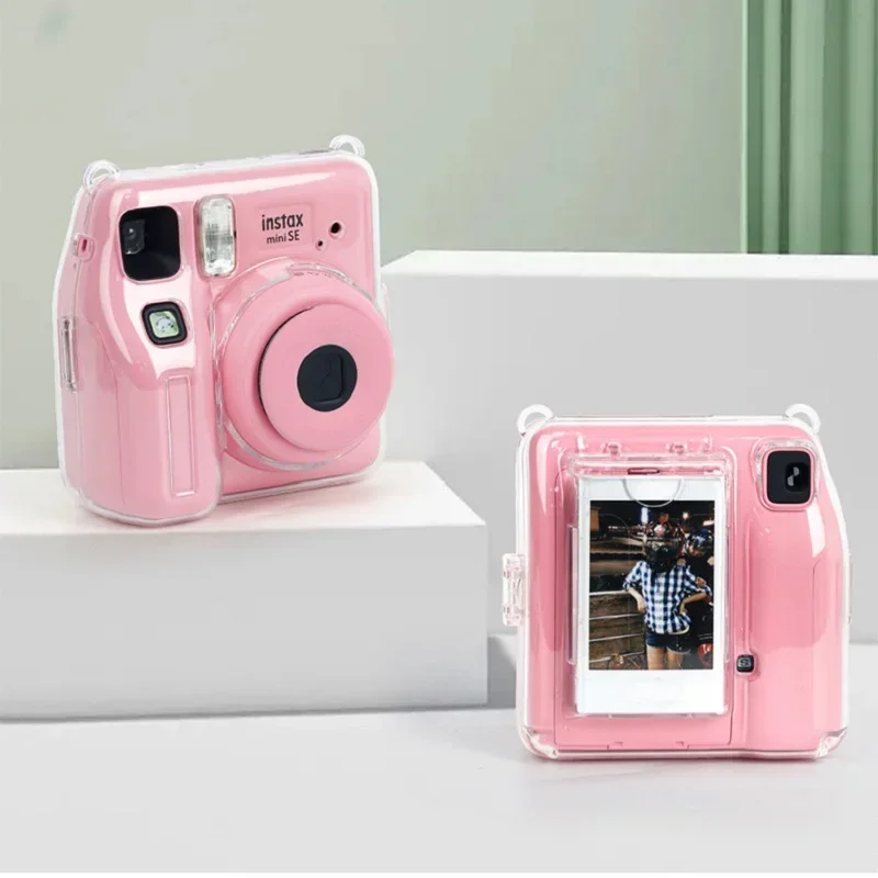 ZLRLMHY Scratch Shockproof Transparent Crystal Protective Cover For Fujifilm Instax Mini With Photo Storage Instant Camera Case