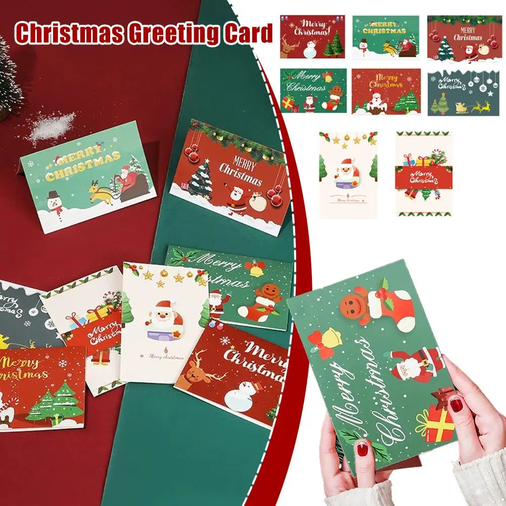 بطاقة نعمة مكتوبة بخط اليد ليلة عيد الميلاد ورأس السنة والزهور وبطاقة هدية 16 قطعة بطاقة تهنئة عيد الميلاد بطاقة عطلة