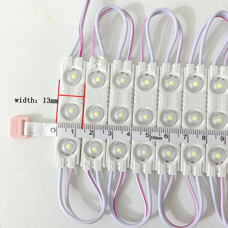 200pcs SMD 2835 1.5W LED Module  Indoor Outdoor Injection Waterproof Sign Backlight DC12V Shop Advertising Letter Signboard Lamp
