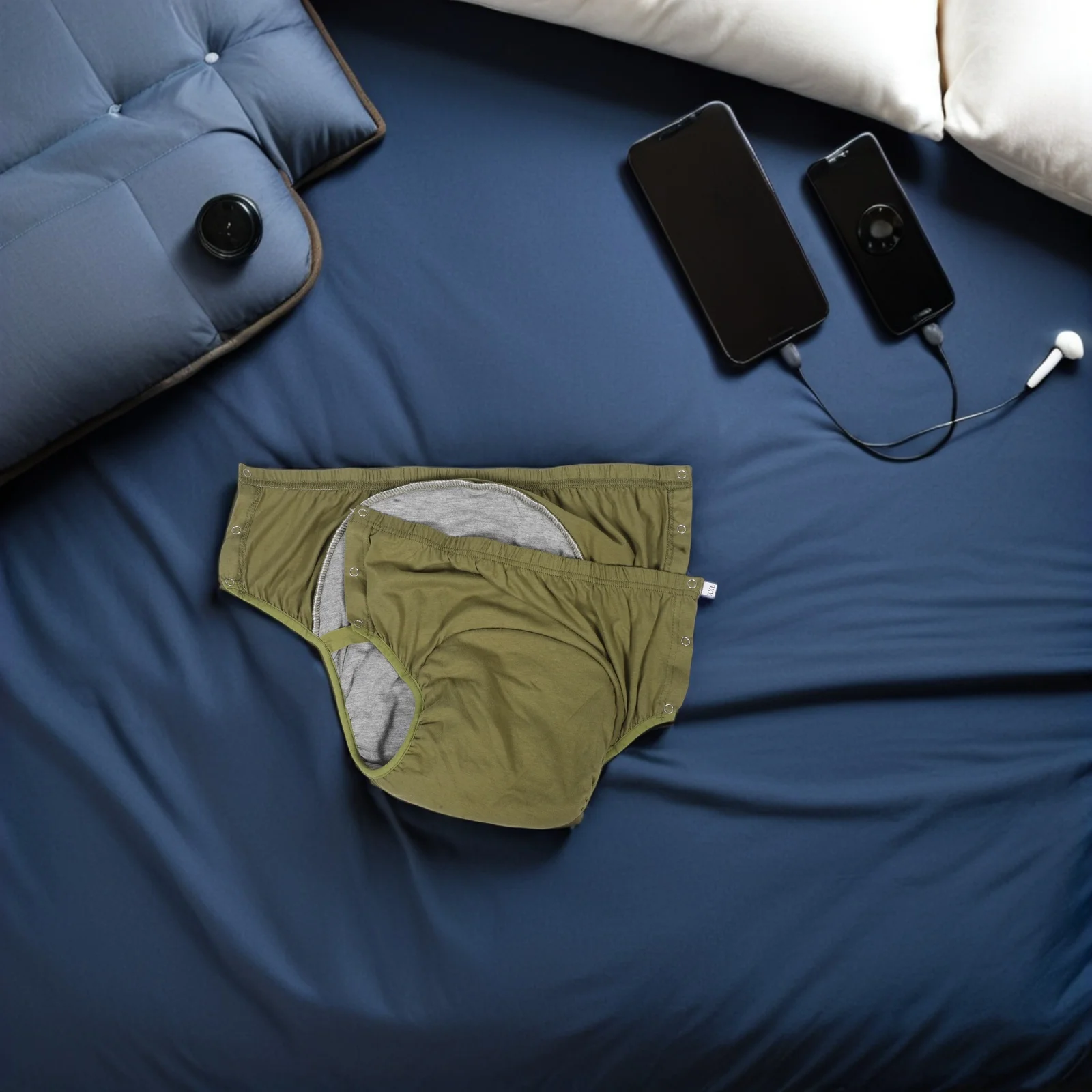 Adult Washable Diapers Reusable Cotton Incontinence Pants For Men Women Overnight Leakproof Protection Pull-On Briefs