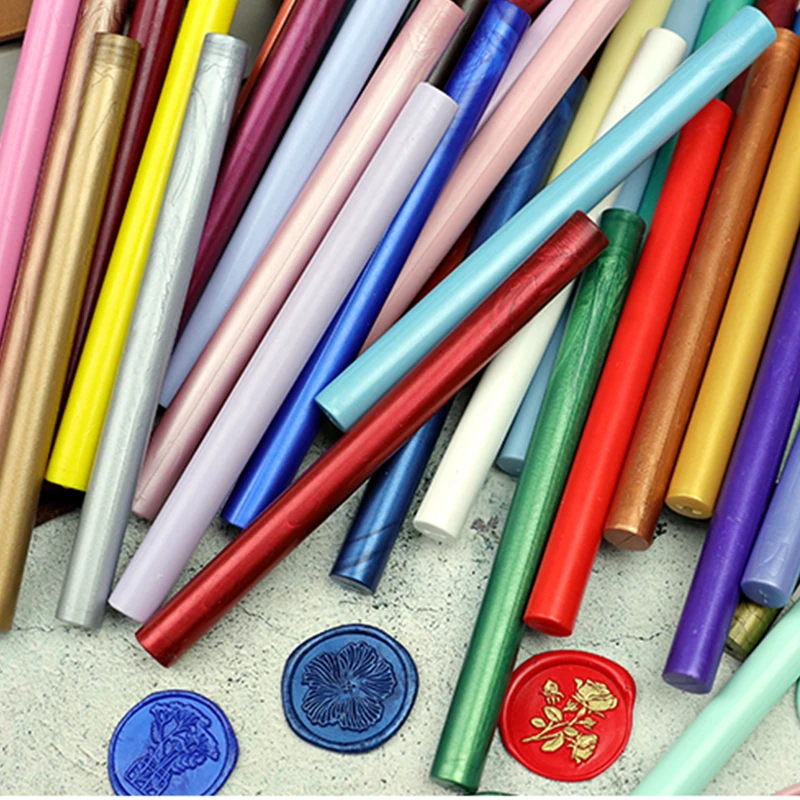 10 Stück/Lot Klebepistole, Siegelwachsstifte für Wachssiegel, Stempel für Hochzeitseinladungen, Karten, Umschläge, Weinpakete, Geschenkverpackung – Detail 7