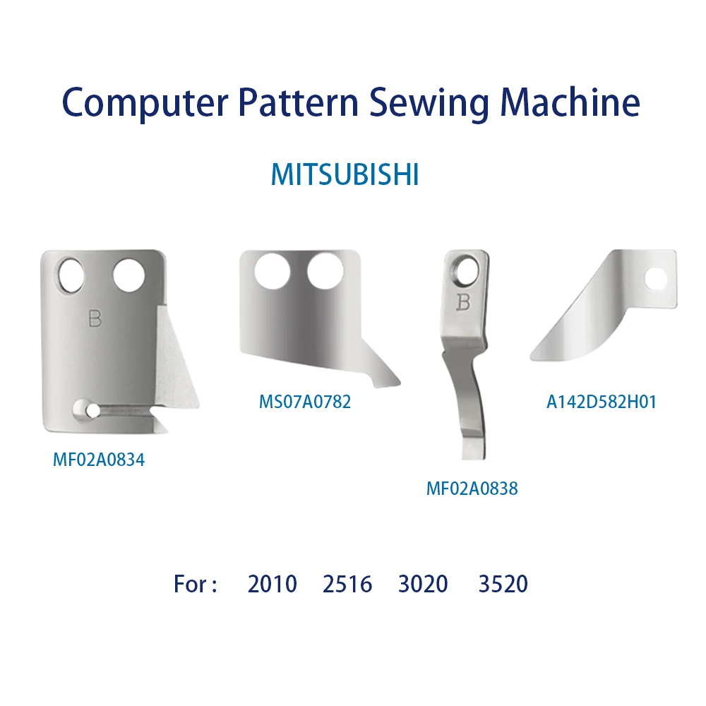 Movabl Knife MF02A0834 MS07A0782 Fixed Knife MF02A0838 A142D582H01 For Computer Pattern Sewing Machine  MITSUBISHI 2010  3020