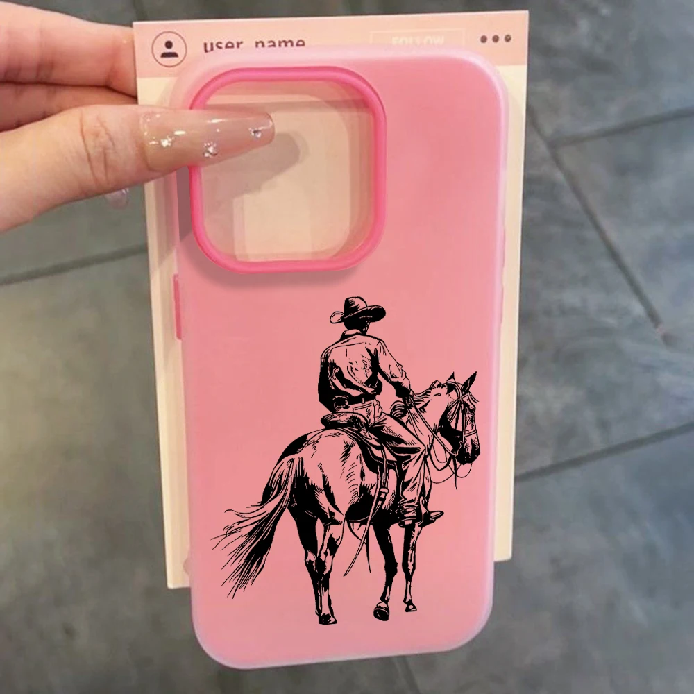 für iPhone 17 16 14 15 11 12 13 Pro Max 7 8 15 16 Plus 17 Air Hüllen Retro Western Cowboy Handyhülle Stoßfeste Silikonhülle – Detail 8