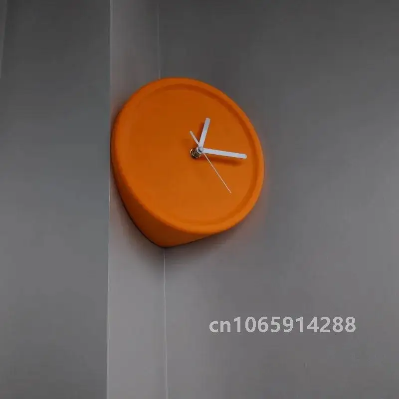 8 Inch Corner Wall Clocks Minimalist Wall Art Clock Bedroom Mechanism Silent Watches Living Room Luxury Desktop Watch Home Decor