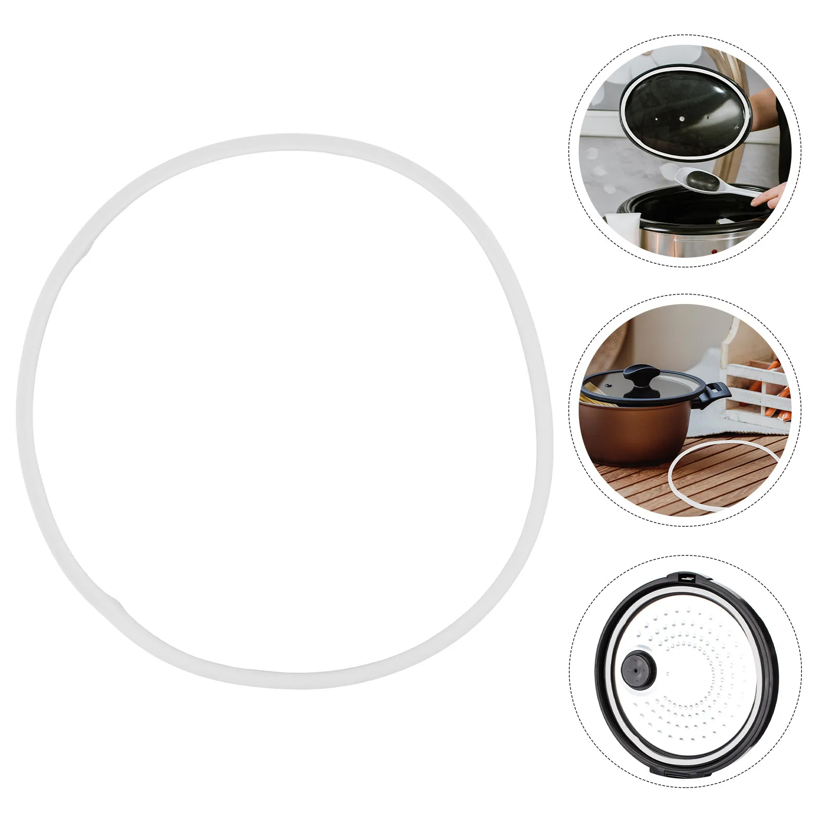 Soup Bucket Lid Silicone Ring Flexible Reusable Seal Rings for Food Freshness Spill-Proof Accessories Sealing Ring