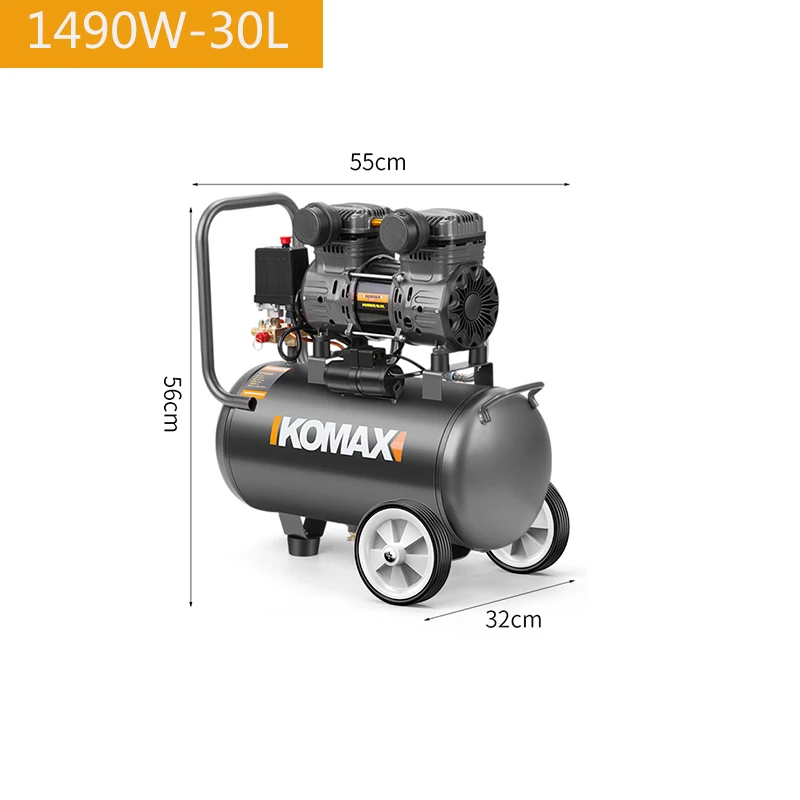 Silent Oil-free Air Compressor 30L Portable Air Compressor Spray Painting High-pressure Air Pump Automotive Air Compressor