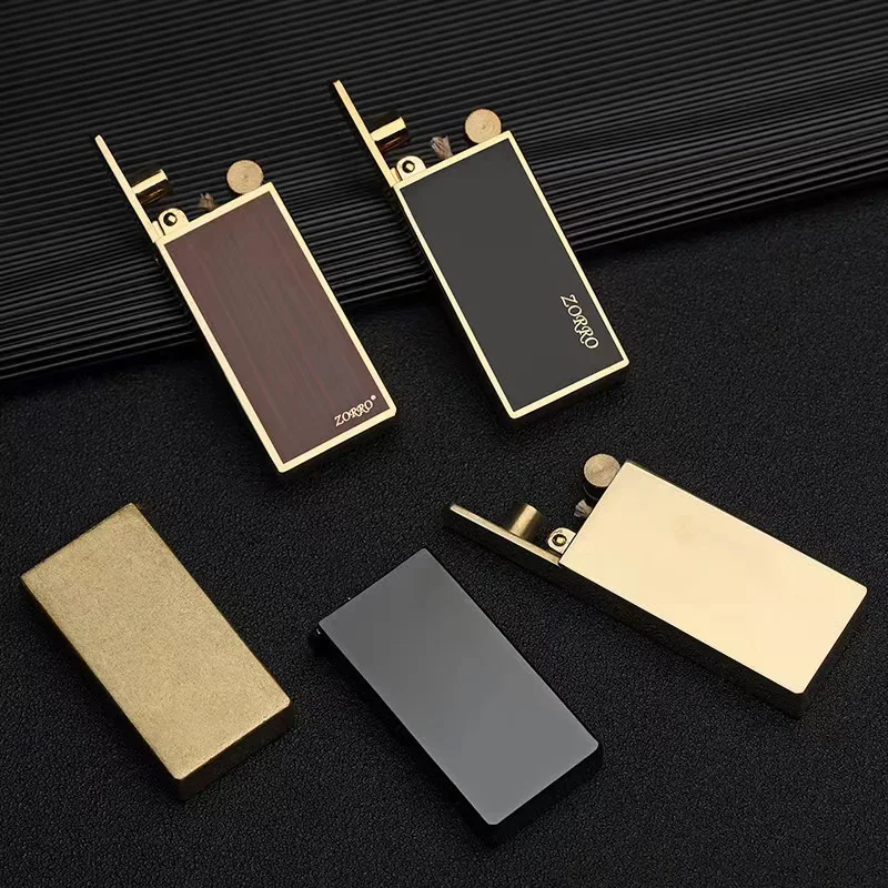 ZORRO Mechanical Automatic Lifting Lighter Creative Personality Brass Kerosenes Cigarette Lighter Creative Men's Gift