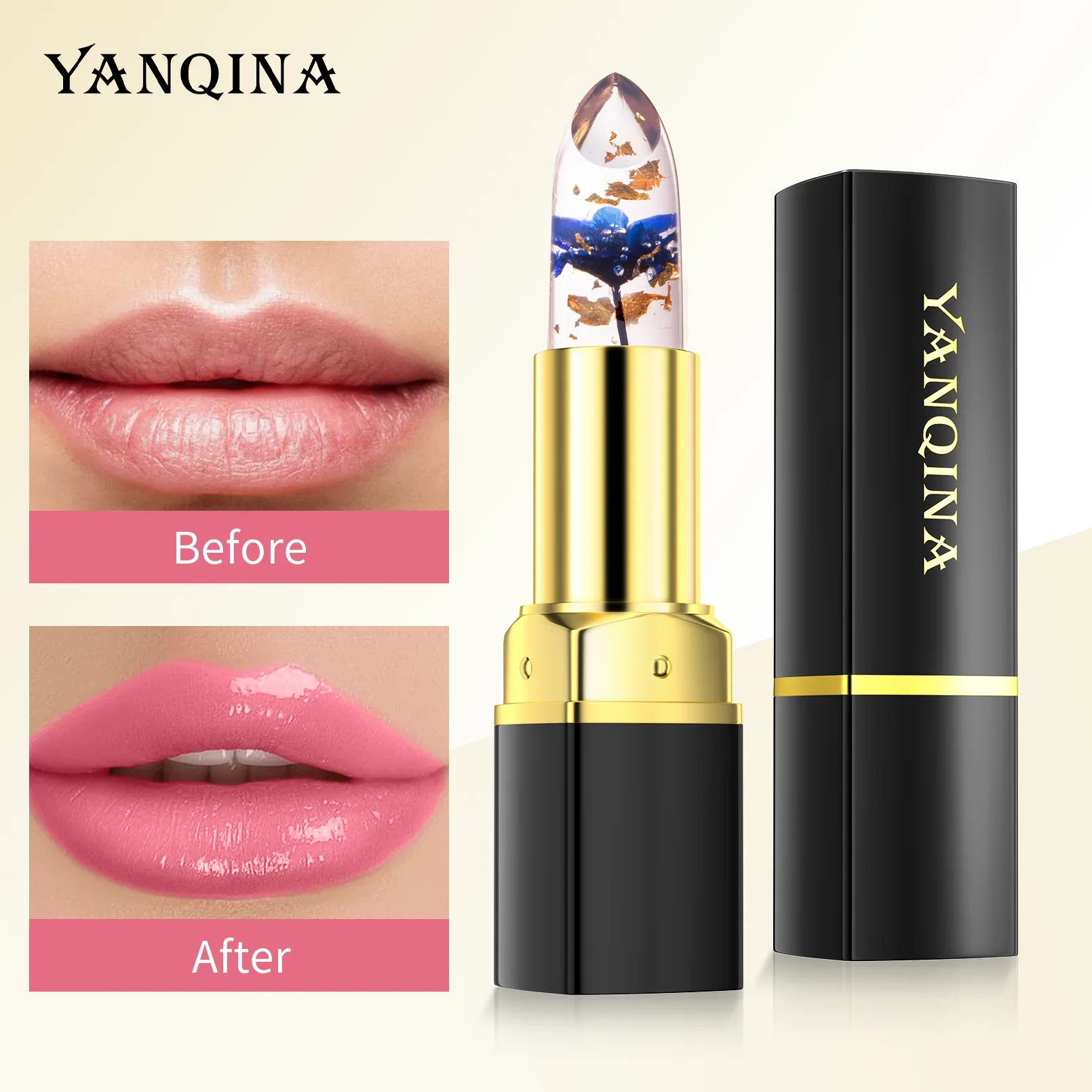 Flower Jelly Transparent Lip Balm Lipsticks Lasting Moisturizer Crystal Jelly Lipsticks Temperature Color Changing Lips Care