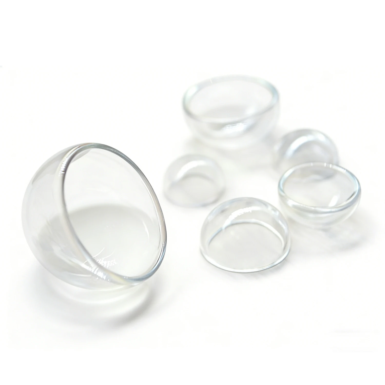 10pcs/lot 8/10/12/15mm/16mm/18mm/20mm/25mm/30mm Hemisphere Glass Dome DIY Clear Half Round Glass Globe Bubble Glass Vial Pendant