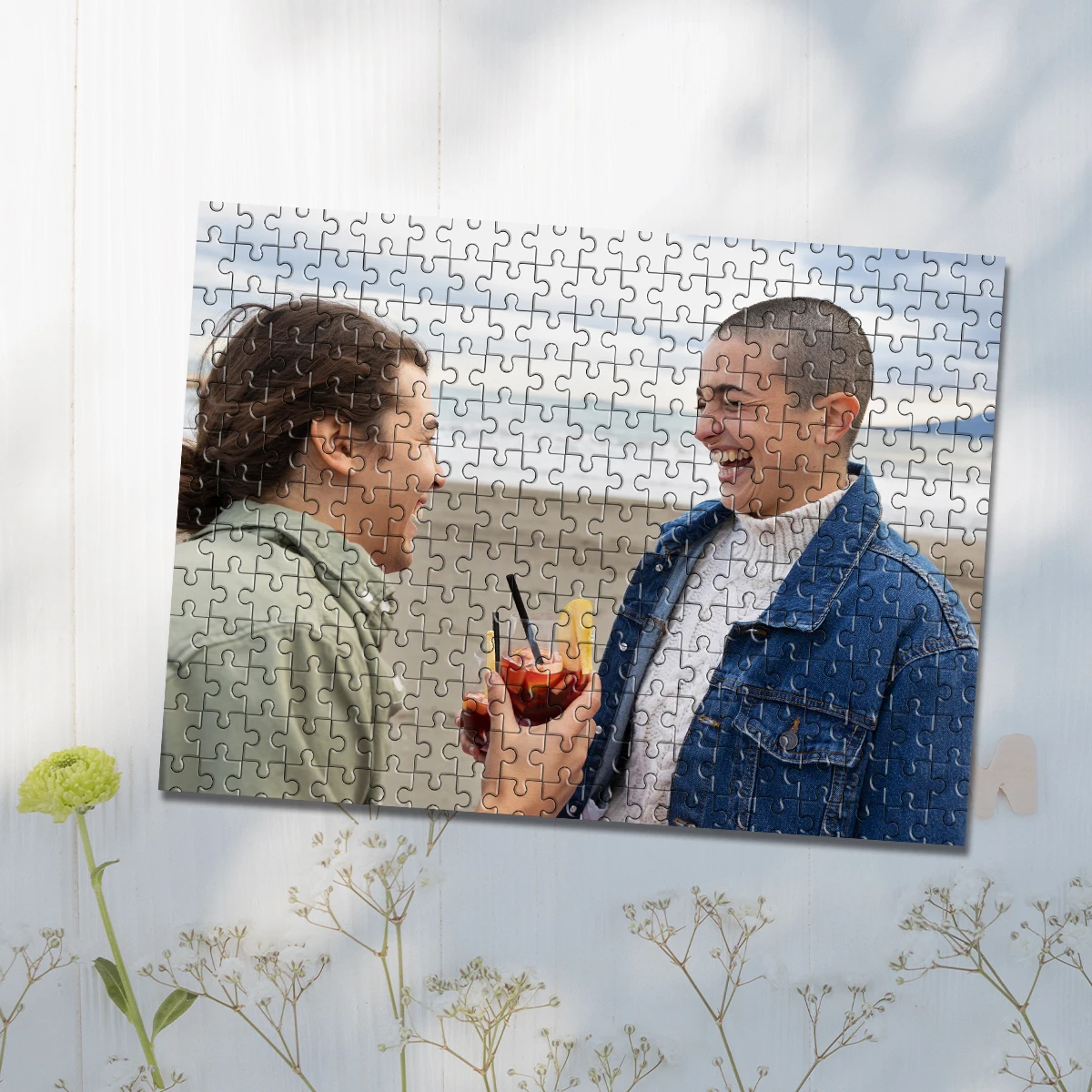 35/300/500/1000pcs Personalized Custom Photo Puzzle couple photos Father's Day Back To School Halloween Christmas New Year