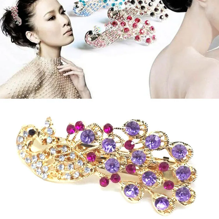 New Fashion Korean Peacock Spring Clip Hairpin Hair Accessories