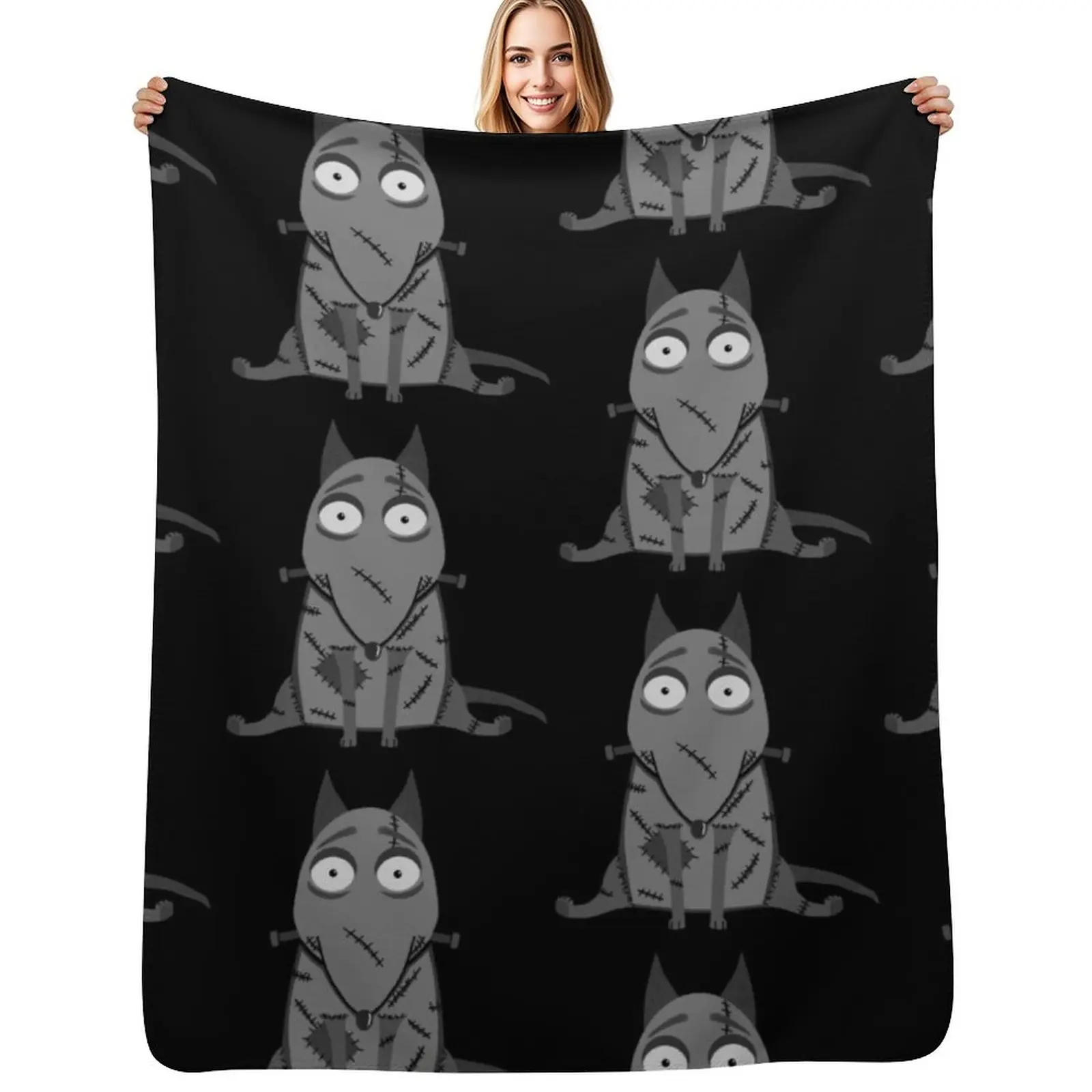 frankenweenie sparky Throw Blanket Hairys Custom Sleeping Bag Flannel Fabric Luxury Designer Decorative Sofa Blankets
