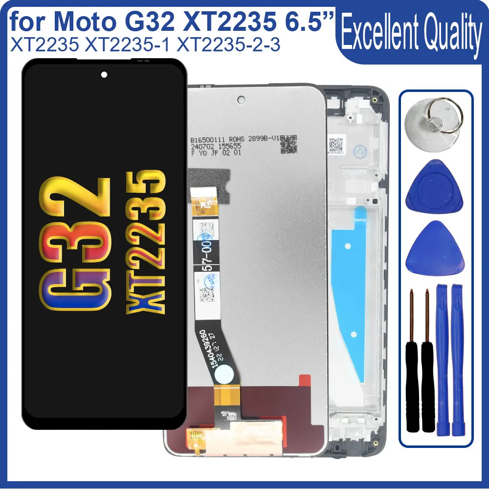 New LCD for Motorola Moto G32 2022 ‎XT2235 LCD Display Touch Screen Assembly for Moto G32 XT2235-2 LCD Replacement With Frame