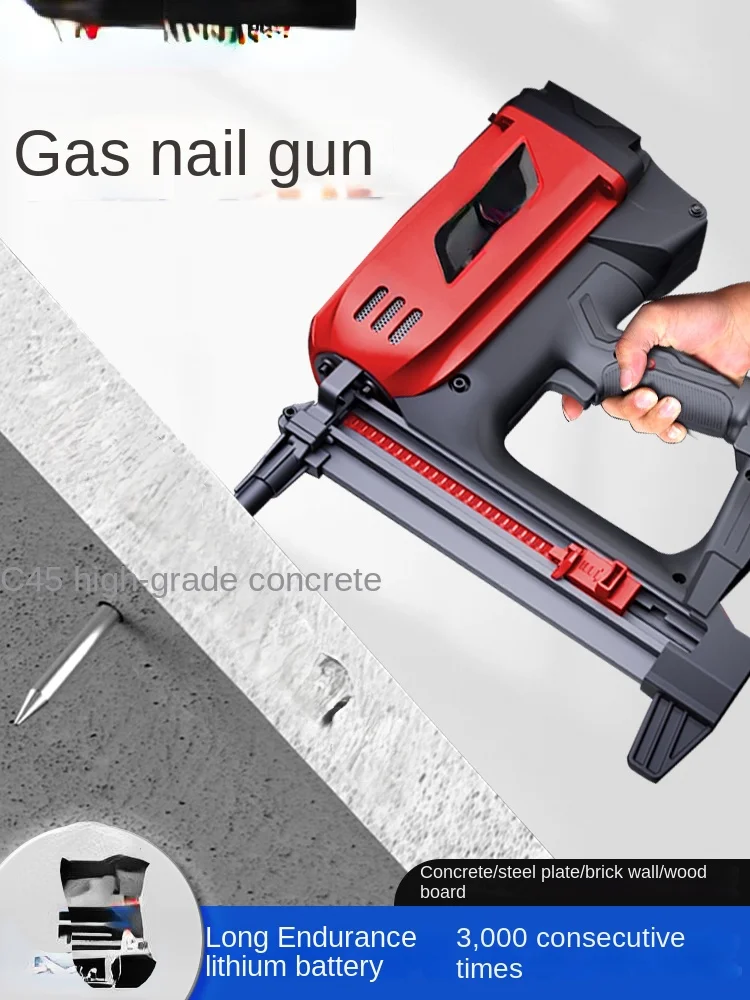 

Pneumatic Nail Gun Water and Electricity Special Gas Shoot Nail Grab Multifunctional Concrete Pneumatic Nail Gun Cement Straight