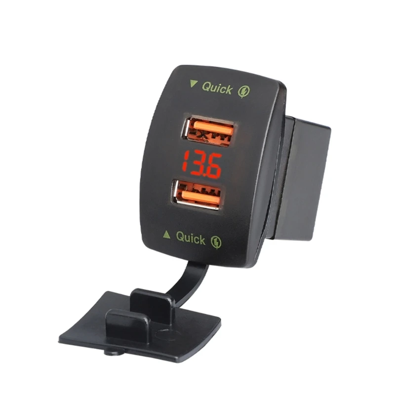 Double USB Car Quick Enabled Suiatble for Phones & Vehicles