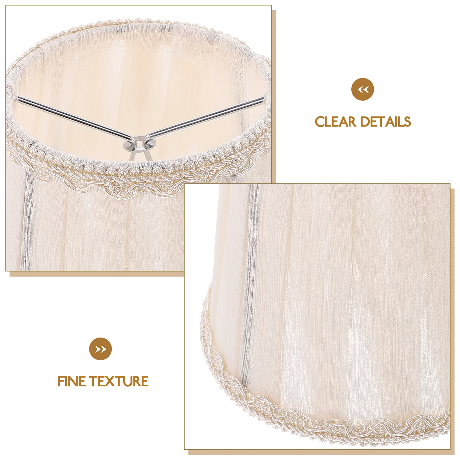

E14 Fabric Lampshades Velvet Cloth Cover Crystal Wall Bedroom Floor Lamp Shades White Small Size