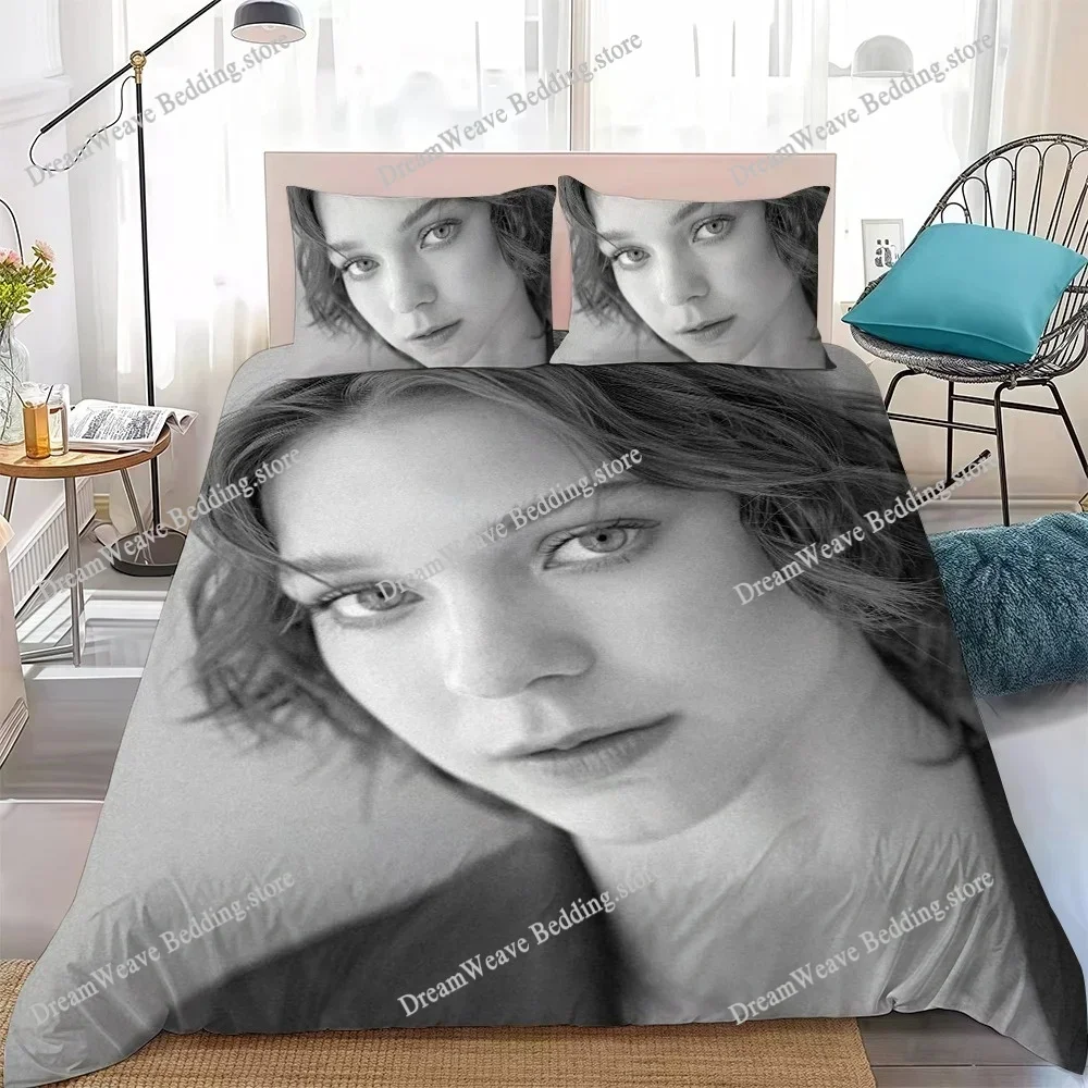 Emma M-Myers American actress Duvet Cover Set Home Style Bedding Soft Laundry Cotton Bed Student Dormitory GiftFQH