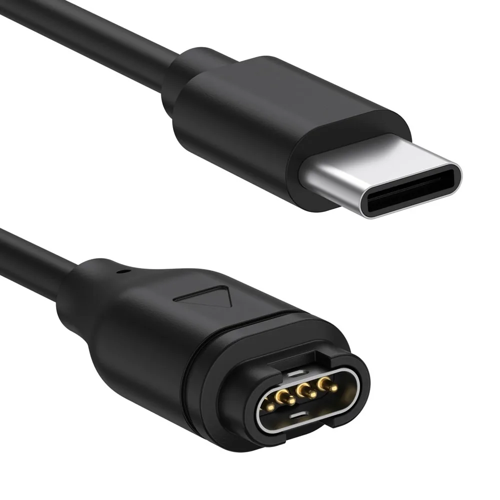 Cable de carga USB tipo C para Garmin Venu 4/3/3S/2 SQ Fenix 8/7/6/5 Vivoactive 6/5/4 Cable cargador de reloj inteligente para Forerunner 570