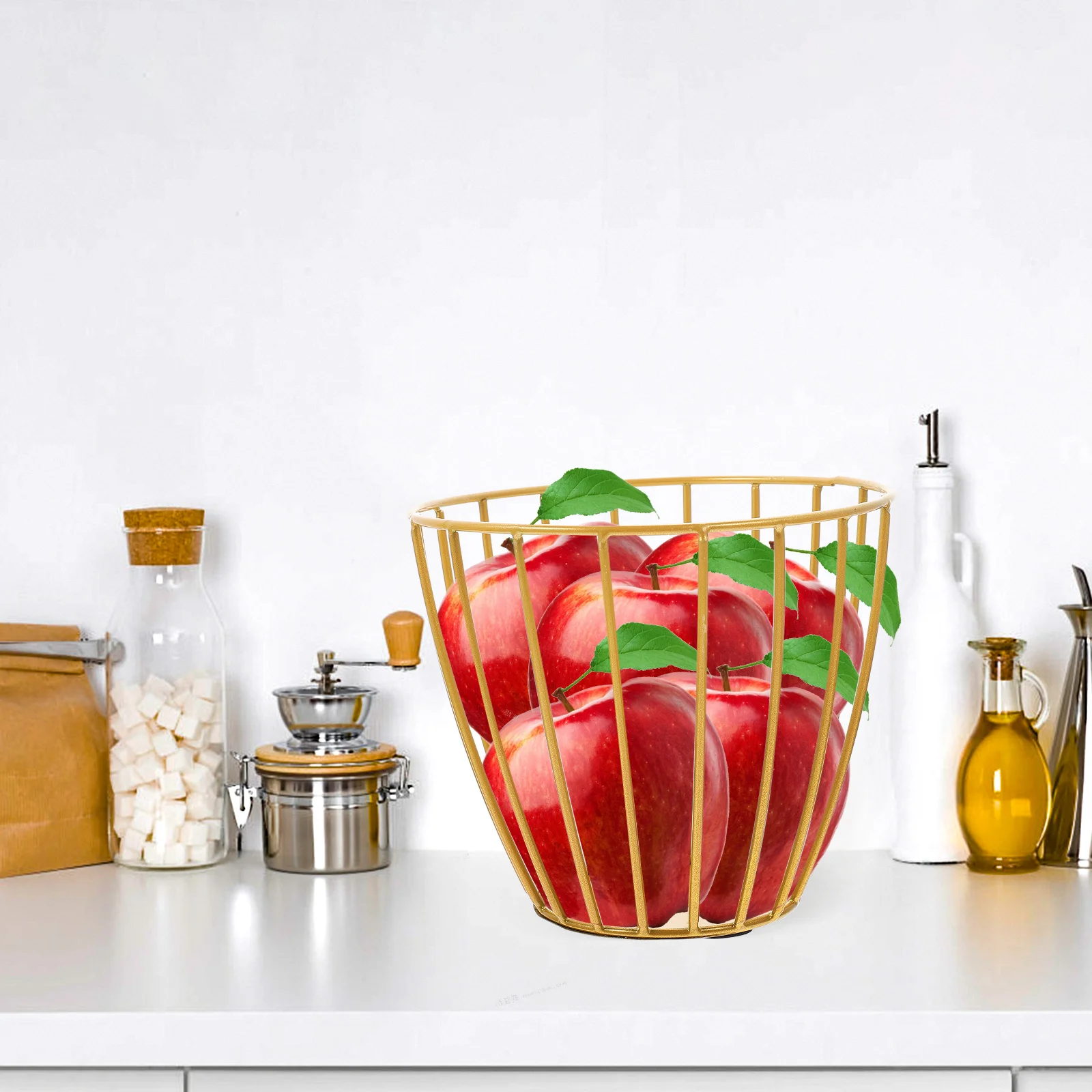 

Kitchen Storage Basket Hallow-Out Iron Fruit Vegetable Container For Home Office Organizing Multi-Function Wire Basket