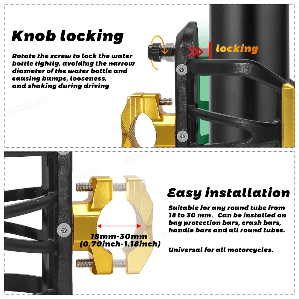 Uchwyt na bidon/kubek do motocykla BMW R1300GS F900GS R1200GS R1250GS LC ADV F850GS F750GS, mocowanie na kierownicę