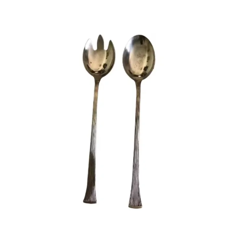 Kitchen Salad Tool Merchant Metal Salad Server Wedding Tableware Metal Handle