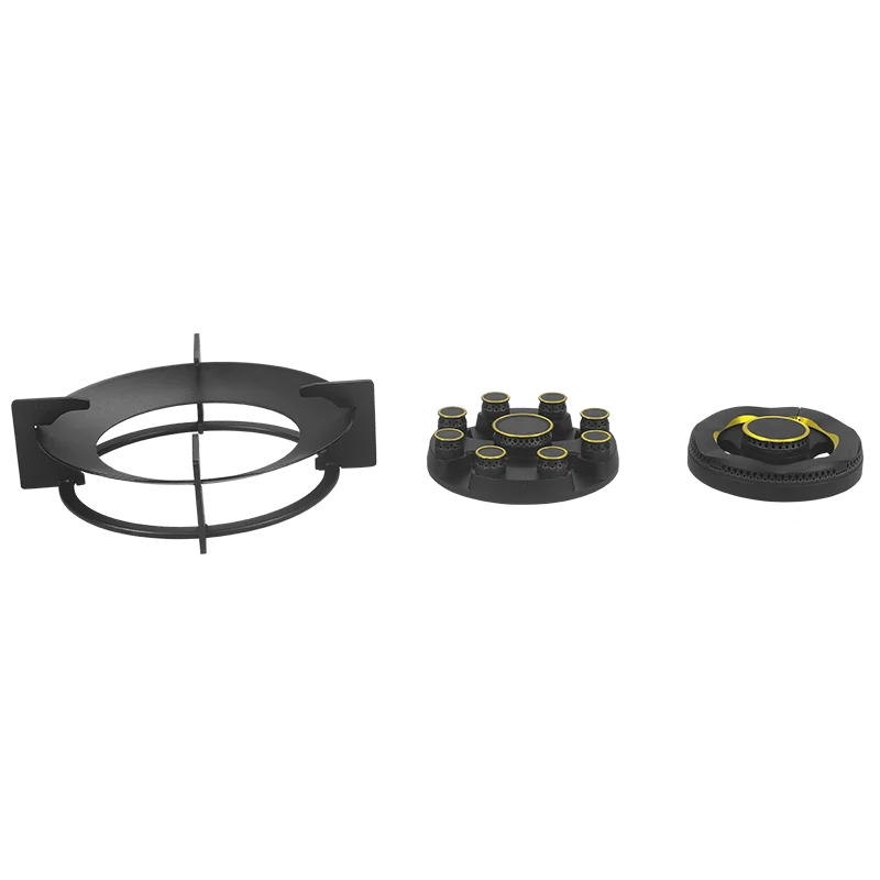 B932D موقد غاز بشعلة ثنائية - سطح زجاجي مدمج مع إشعال البطارية، نوع غاز البترول المسال لمطابخ المنزل والفنادق