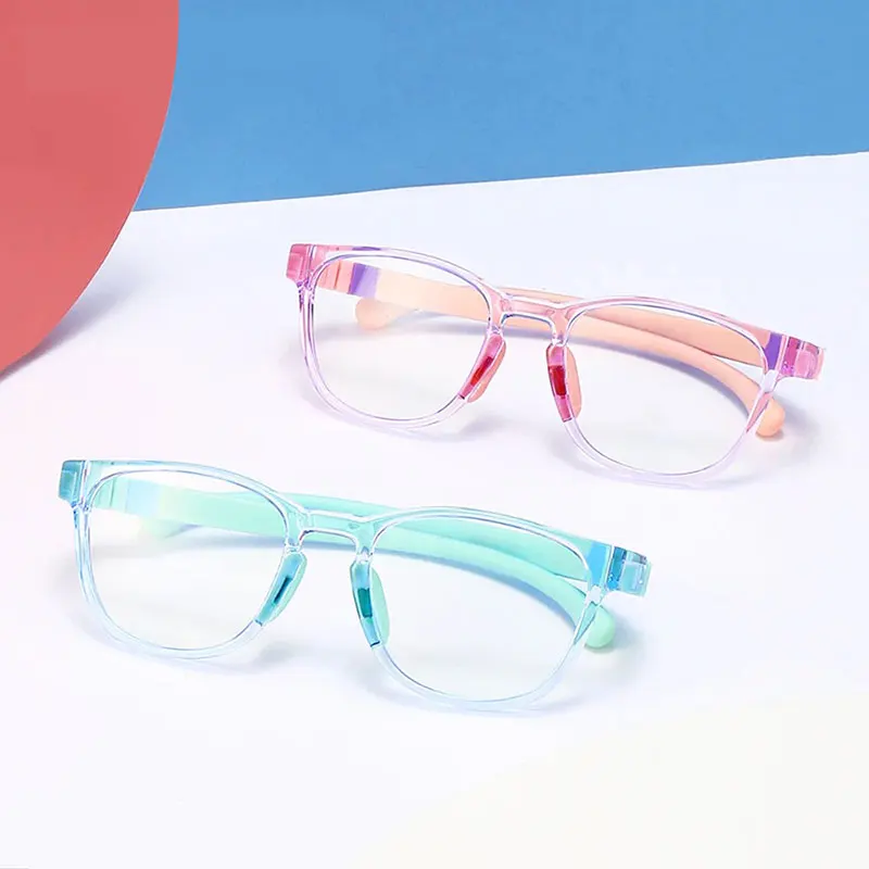 Lunettes incassables pour enfants, anti-rayons bleus, lunettes d'ordinateur, pas de myopie, verres tifs, montures optiques