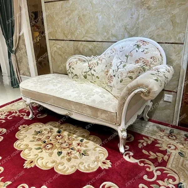 

Принцесса с вышивкой из ткани TTFrench, Европейский диван для красоты, Спальня, Кресло из цельного дерева, Ленивый