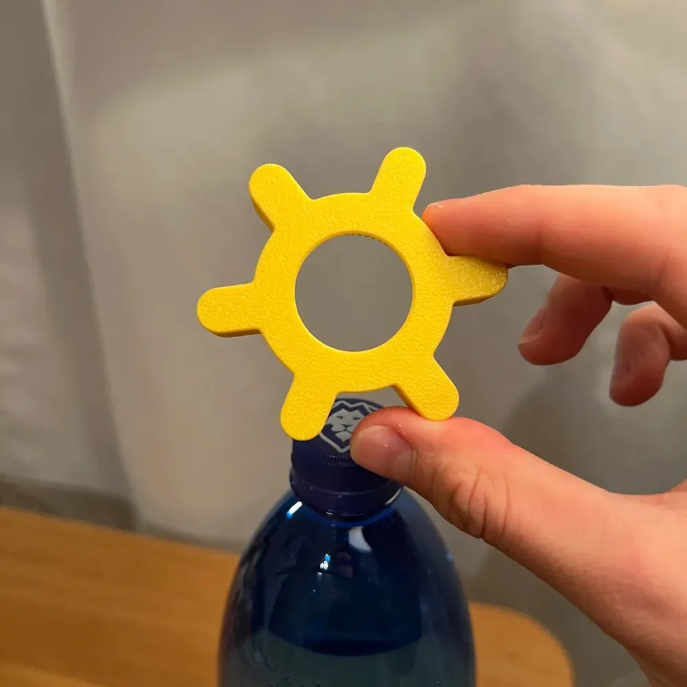 1PC Rotating Bottle Opener Plastic Yellow Kitchen Tool for Home Bar Easy Open No Hand Injury Creative Bottle Opener