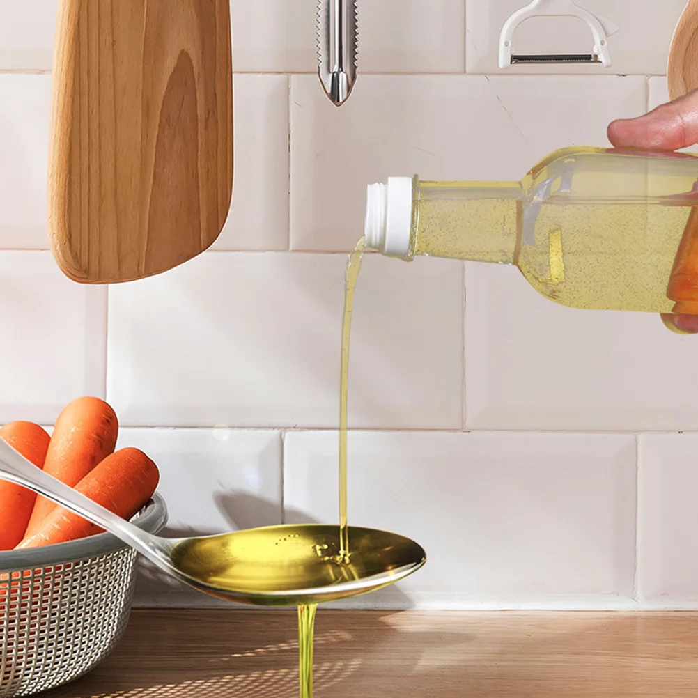 

6Pcs Oil Bottles Multifunctional Pet Kitchen Seasoning Holder Large Capacity Plastic Olive Walnut Oil Empty Bottles