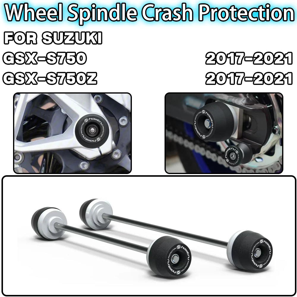 For SUZUKI GSX-S750 GSX-S750Z 2017 2018 2019 2020 2021 Motorcycle accessories Front Rear Wheel Spindle Crash landing Protector