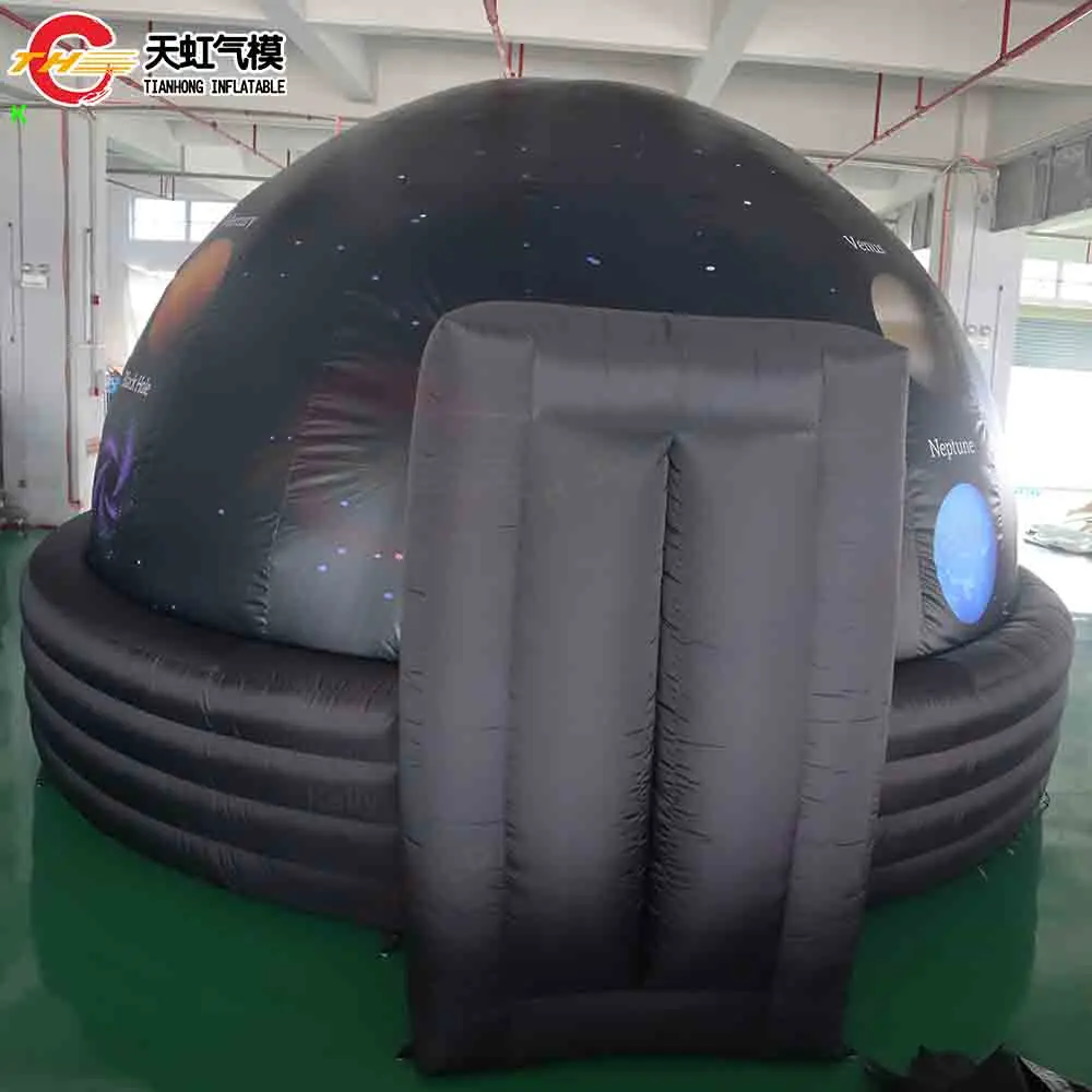 Transporte rápido planetário astronomia planeta tenda inflável gigante inflável móvel planetário cúpula tenda com ventilador